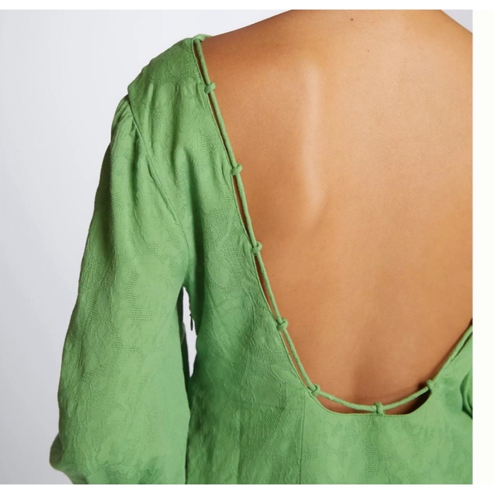 Maeve Low Back Green Dress - Picture 3 of 5